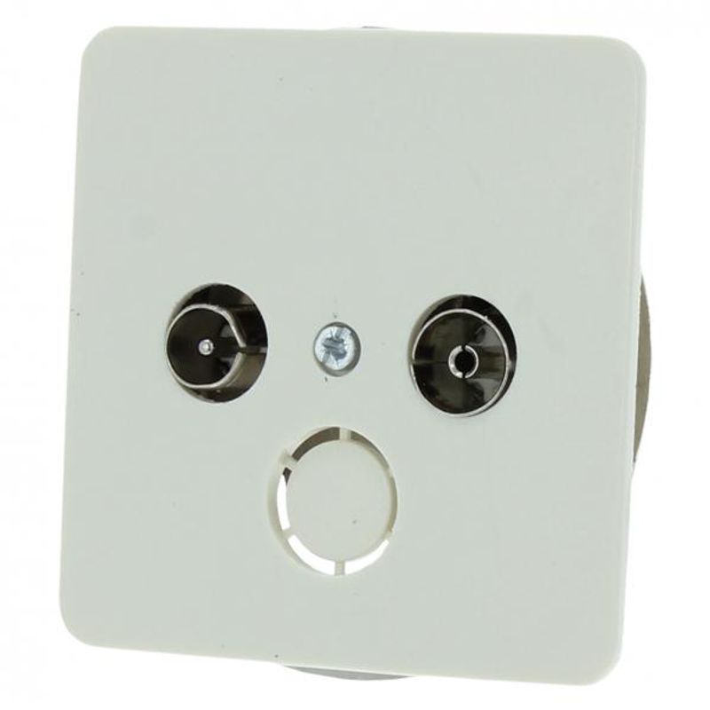 Peha inbouw radio / tv contactdoos creme