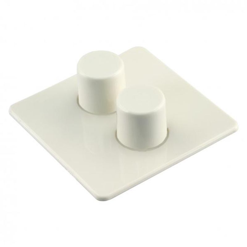 Busch en Jaeger centraalplaat met duo dimmer knop polarwit