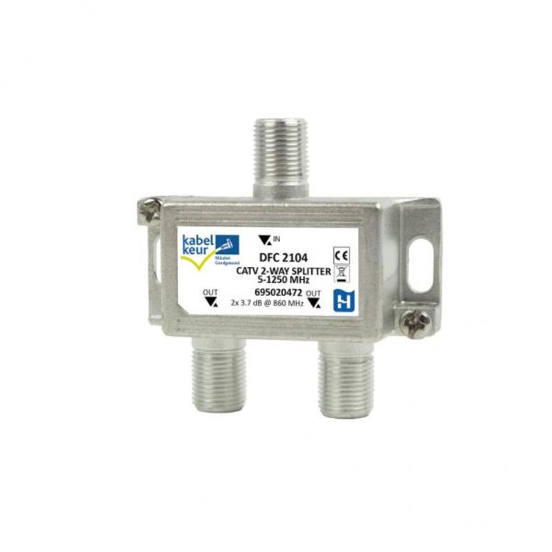 Coax tweeverdeler F-Connector