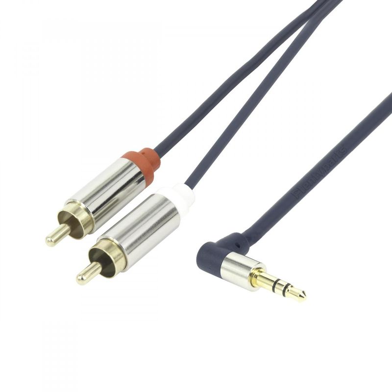 Audiokabel jack haaks - tulp slimline
