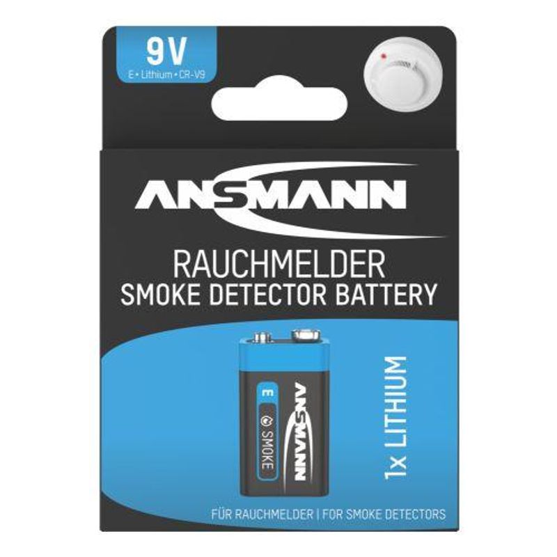 Ansmann Lithium 9 volt E rookmelder 