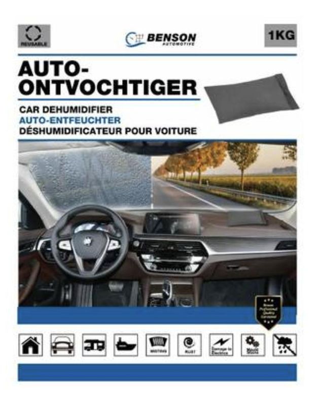 Herbruikbare Auto Ontvochtiger 1 kg – Droog & Frisse Auto