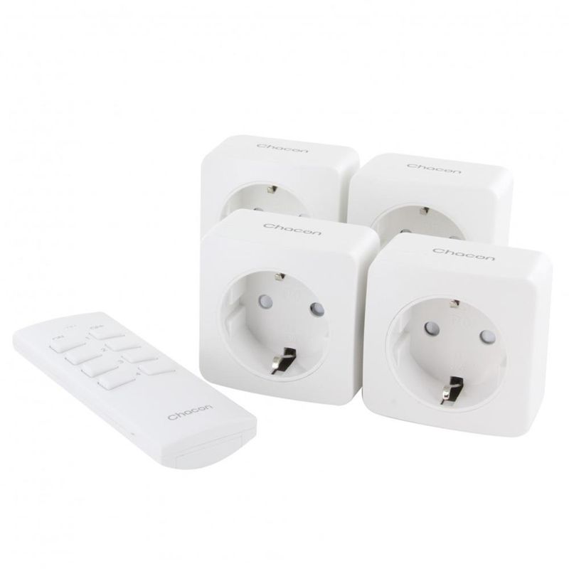 Draadloze Schakelset -4x Ontvangers + Afstandsbediening