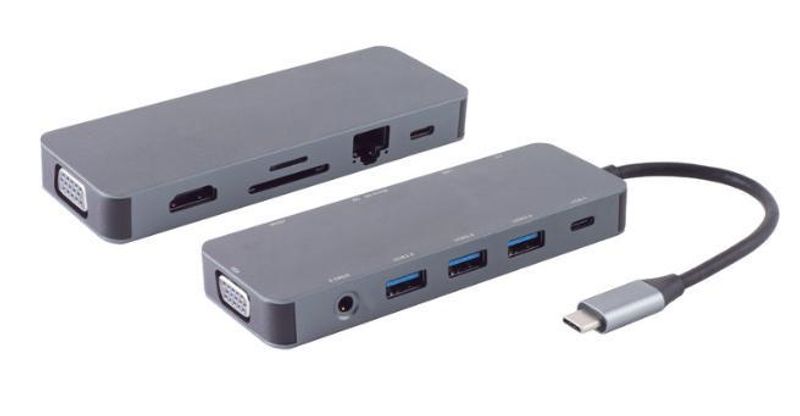 USB-C Dock 11-in-1 voor Notebooks, Ultrabooks, Tablets 